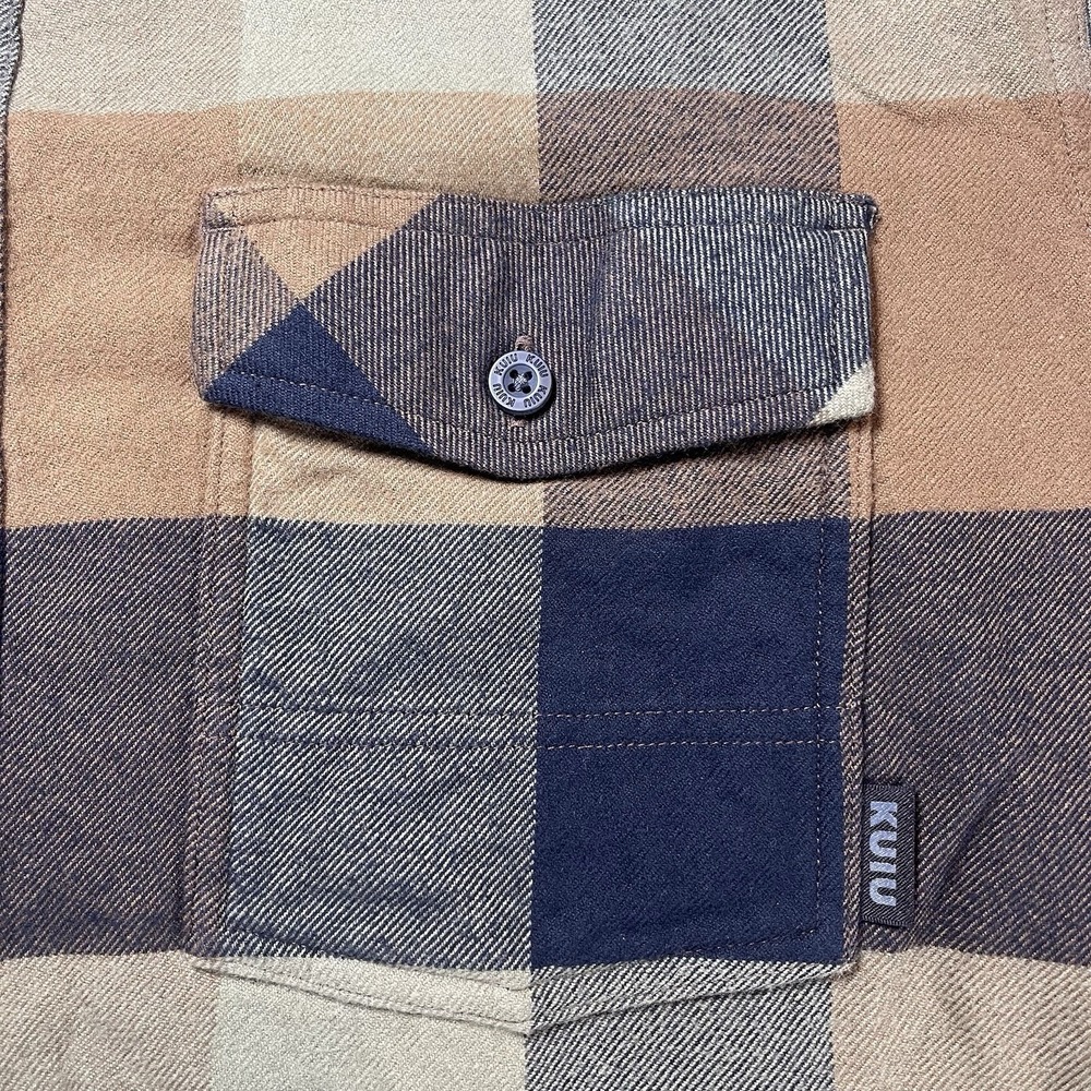 KUIU Men's 2XL Field Flannel Shirt Plaid Wool Cotton Blend - Picture 4 of 10